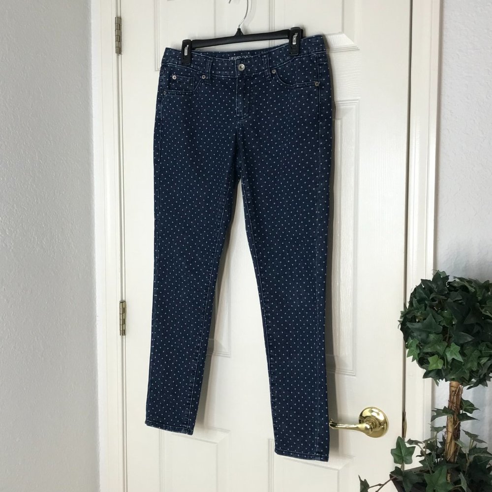Merona Ankle Skinny Jeans Polka Dot | Size 6 - Picture 4 of 11
